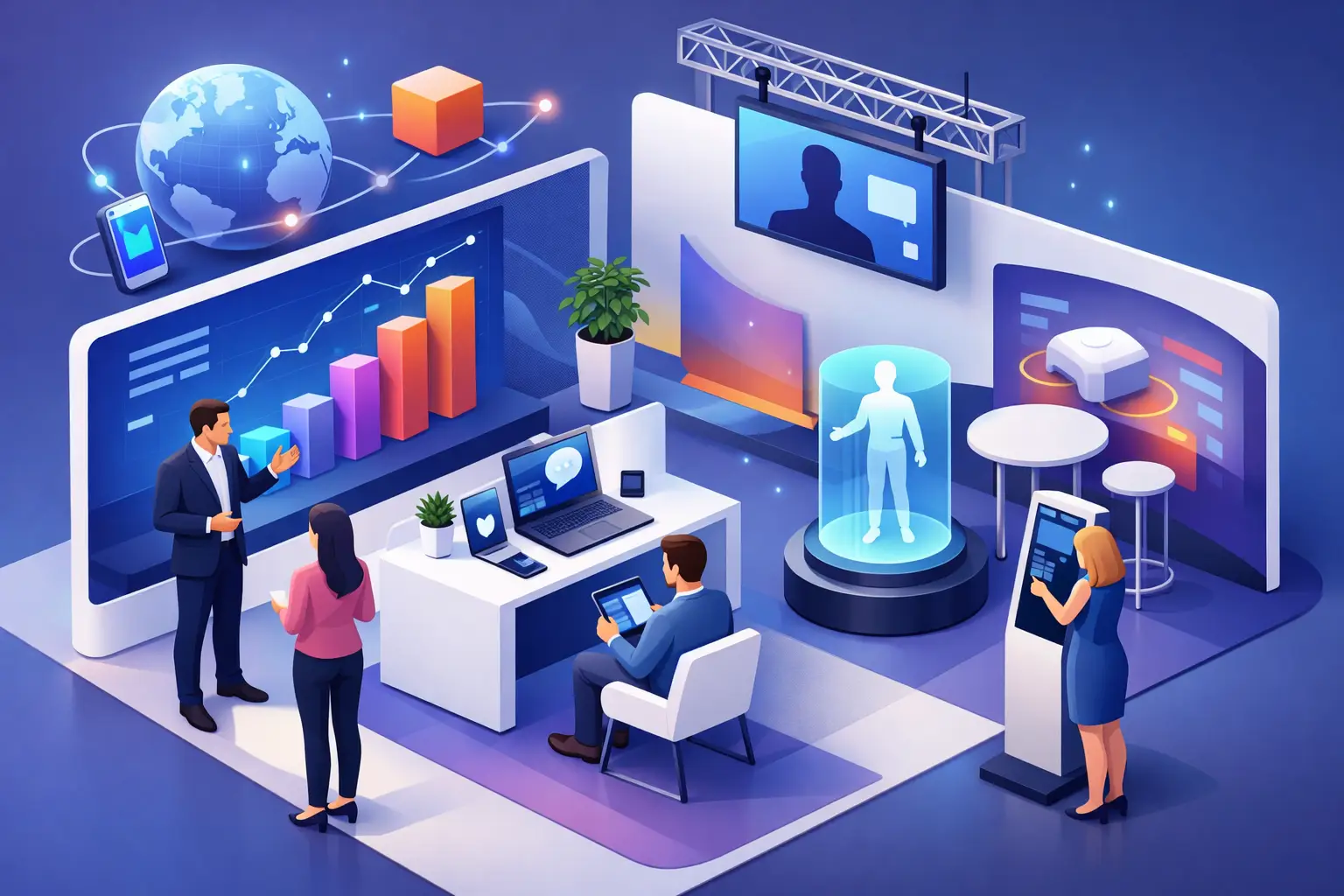 פתרון דיגיטלי למציגים בתערוכה שעובד